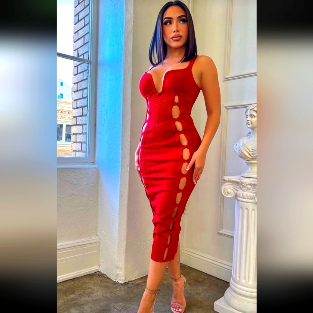 Valentine's cutout bodycon dress